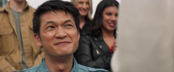 Movie still from “All My Life” (2020), directed by Marc Meyers – A man and two women standing next to each other; Close Up shot, Over the shoulder angle