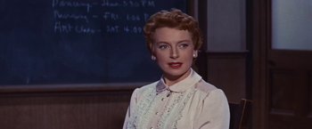 Movie still from “An Affair to Remember” (1957), directed by Leo McCarey – A person wearing a dress; Close Up shot, Low angle