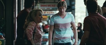 Movie still from “Animal Kingdom” (2010), directed by David Michôd – A man and a woman walking down a street; Medium shot, Over the shoulder angle