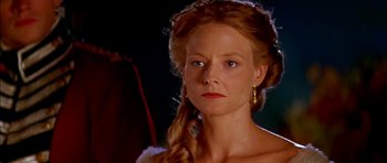 Movie still from “Anna and the King” (1999), directed by Andy Tennant – A person with long red hair; Close Up shot, Over the shoulder angle