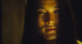 Movie still from “Ashes of Time” (1994), directed by Kar-Wai Wong – A person with long hair; Close Up shot, Low angle