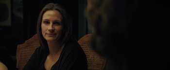 Movie still from “August: Osage County” (2013), directed by John Wells – A woman sitting in front of a mirror in a room; Close Up shot, Over the shoulder angle