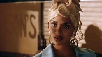 Movie still from “B*A*P*S” (1997), directed by Robert Townsend – A person wearing a dress shirt; Close Up shot, Low angle