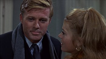 Movie still from “Barefoot in the Park” (1967), directed by Gene Saks – A man and a woman talking to each other; Close Up shot, Over the shoulder angle