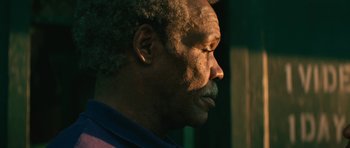 Movie still from “Be Kind Rewind” (2008), directed by Michel Gondry – An older man is looking off into the distance; Close Up shot, Low angle