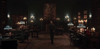 Movie still from “Dark” (2017), created by Baran bo Odar – Wide shot, Over the shoulder angle