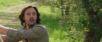 Movie still from “Ben-Hur” (2016), directed by Timur Bekmambetov – A person with a beard; Close Up shot, Low angle