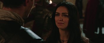 Movie still from “Ben-Hur” (2016), directed by Timur Bekmambetov – A person sitting in a room; Close Up shot, Over the shoulder angle