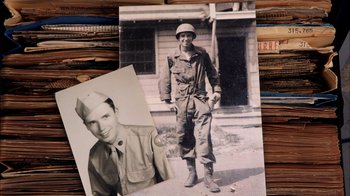 An old photo of a man in a uniform and an older photo of him in uniform