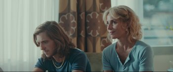 Movie still from “Borg vs. McEnroe” (2017), directed by Janus Metz – Two people sitting on a couch in a living room; Close Up shot, Over the shoulder angle