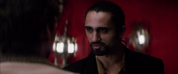 Movie still from “Bringing Out the Dead” (1999), directed by Martin Scorsese – A person with a beard; Close Up shot, Over the shoulder angle