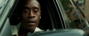 Movie still from “Brooklyn's Finest” (2009), directed by Antoine Fuqua – A person in a car looking out of the window; Close Up shot, Low angle