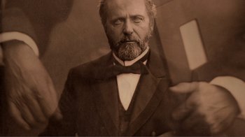 An old photo of a man with a beard