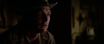 Movie still from “Butch Cassidy and the Sundance Kid” (1969), directed by George Roy Hill – A person wearing a hat; Close Up shot, Low angle