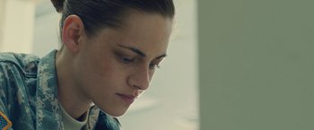 Movie still from “Camp X-Ray” (2014), directed by Peter Sattler – A person looking down at the ground; Close Up shot, Low angle