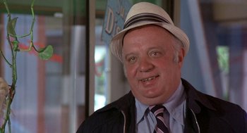 Movie still from “Car Wash” (1976), directed by Michael Schultz – A person wearing a suit and a hat; Close Up shot, Low angle