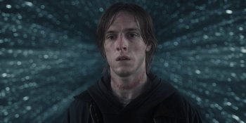 Movie still from “Dark” (2017), created by Baran bo Odar – Close Up shot, Low angle