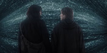 Movie still from “Dark” (2017), created by Baran bo Odar – Medium shot, Low angle