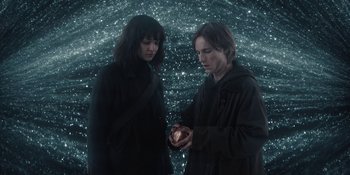Movie still from “Dark” (2017), created by Baran bo Odar – Medium shot, High angle
