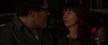 Movie still from “Chef” (2014), directed by Jon Favreau – A man and a woman looking at one another; Close Up shot, Over the shoulder angle