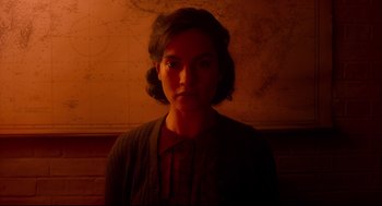 Movie still from “Darkest Hour” (2017), directed by Joe Wright – Medium shot, High angle