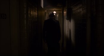 Movie still from “Darkest Hour” (2017), directed by Joe Wright – Wide shot, Over the shoulder angle