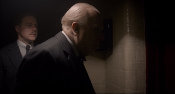 Movie still from “Darkest Hour” (2017), directed by Joe Wright – Close Up shot, Low angle