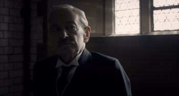 Movie still from “Darkest Hour” (2017), directed by Joe Wright – Close Up shot, Low angle