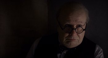 Movie still from “Darkest Hour” (2017), directed by Joe Wright – Close Up shot, Low angle