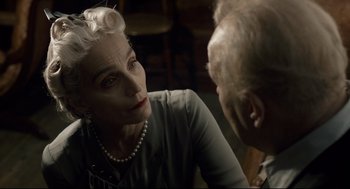 Movie still from “Darkest Hour” (2017), directed by Joe Wright – Close Up shot, Over the shoulder angle