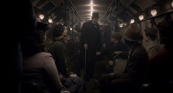 Movie still from “Darkest Hour” (2017), directed by Joe Wright – Wide shot, High angle