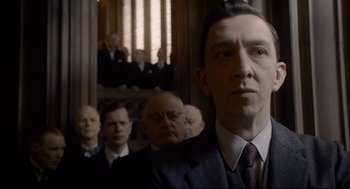 Movie still from “Darkest Hour” (2017), directed by Joe Wright – Close Up shot, Low angle