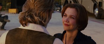 Movie still from “Crazy Heart” (2009), directed by Scott Cooper – A man and a woman talking to each other; Close Up shot, Over the shoulder angle