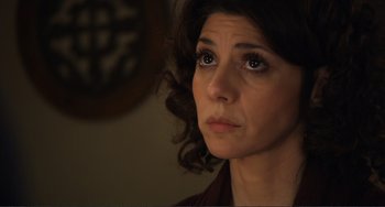 Movie still from “Cyrus” (2010), directed by Jay Duplass – A person looking at the camera; Close Up shot, Over the shoulder angle