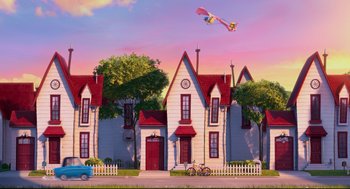 Movie still from “Despicable Me 2” (2013), directed by Pierre Coffin – Extreme Wide shot, Low angle