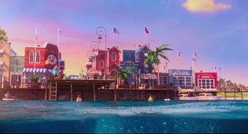 Movie still from “Despicable Me 2” (2013), directed by Pierre Coffin – Extreme Wide shot, High angle