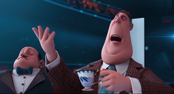 Movie still from “Despicable Me 2” (2013), directed by Pierre Coffin – Medium shot, Low angle