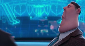Movie still from “Despicable Me 2” (2013), directed by Pierre Coffin – Close Up shot, Over the shoulder angle