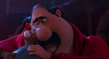 Movie still from “Despicable Me 2” (2013), directed by Pierre Coffin – Close Up shot, Over the shoulder angle
