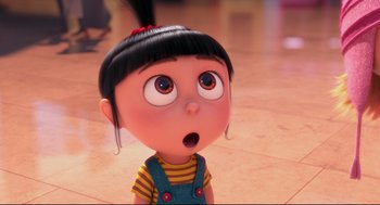 Movie still from “Despicable Me 2” (2013), directed by Pierre Coffin – Close Up shot, Over the shoulder angle