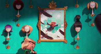 Movie still from “Despicable Me 2” (2013), directed by Pierre Coffin – Wide shot, Low angle