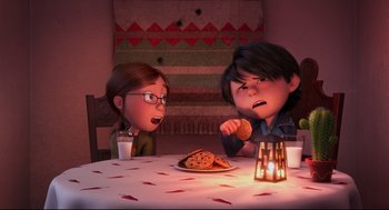 Movie still from “Despicable Me 2” (2013), directed by Pierre Coffin – Medium shot, Over the shoulder angle