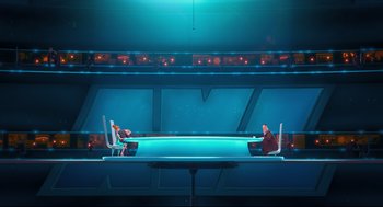 Movie still from “Despicable Me 2” (2013), directed by Pierre Coffin – Extreme Wide shot, Overhead angle