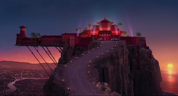Movie still from “Despicable Me 2” (2013), directed by Pierre Coffin – Extreme Wide shot, High angle