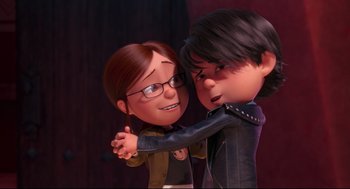 Movie still from “Despicable Me 2” (2013), directed by Pierre Coffin – Medium shot, Over the shoulder angle