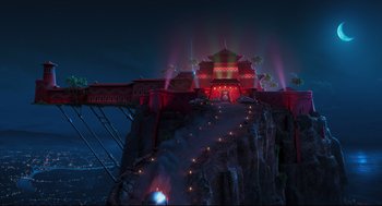 Movie still from “Despicable Me 2” (2013), directed by Pierre Coffin – Extreme Wide shot, High angle