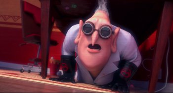 Movie still from “Despicable Me 2” (2013), directed by Pierre Coffin – Medium shot, Low angle
