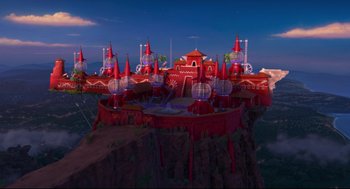 Movie still from “Despicable Me 2” (2013), directed by Pierre Coffin – Extreme Wide shot, High angle