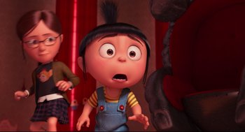 Movie still from “Despicable Me 2” (2013), directed by Pierre Coffin – Medium shot, Over the shoulder angle