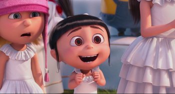 Movie still from “Despicable Me 2” (2013), directed by Pierre Coffin – Close Up shot, Over the shoulder angle